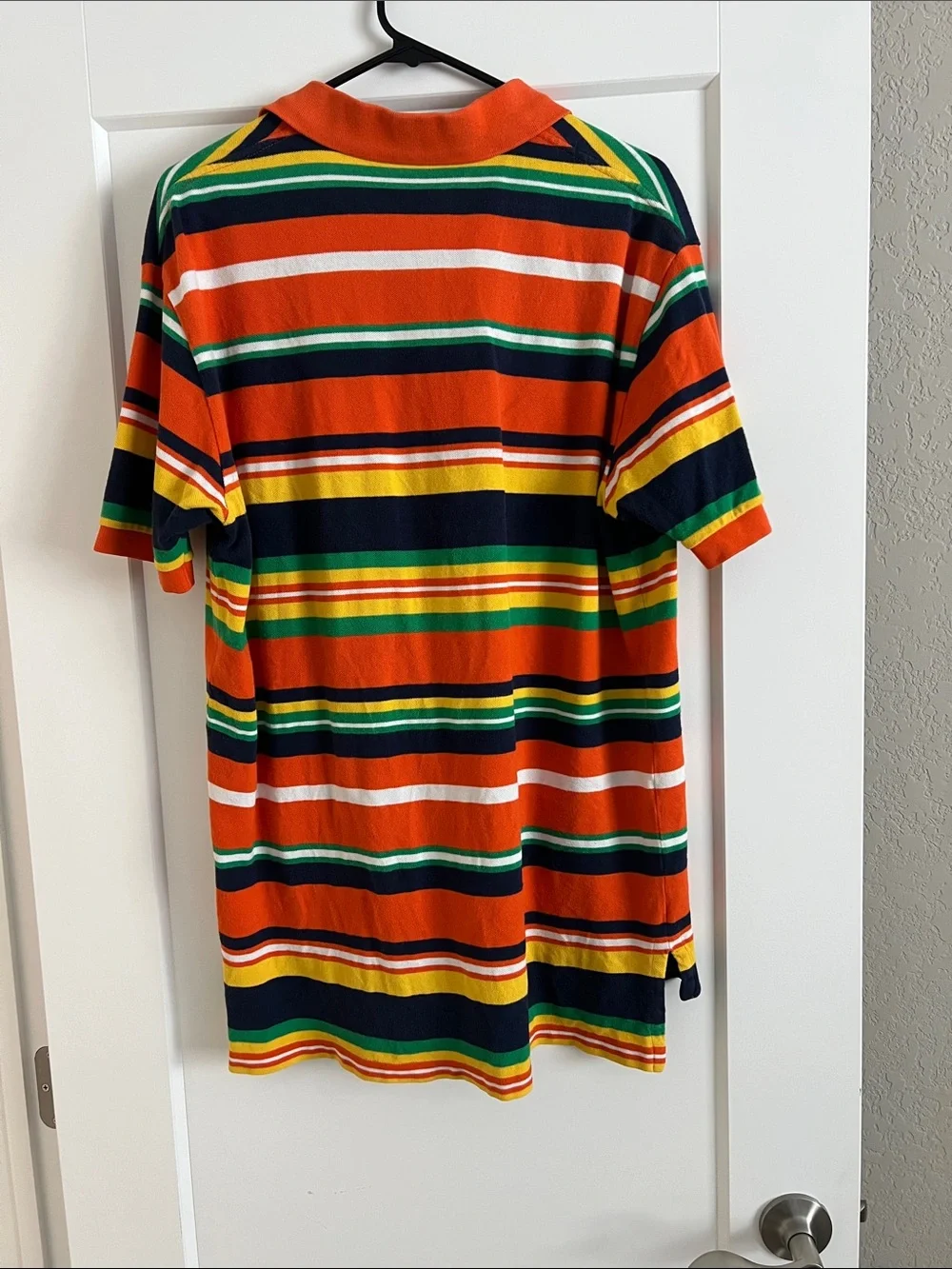 Polo by Ralph Lauren Orange Navy Yellow Green Striped Polo